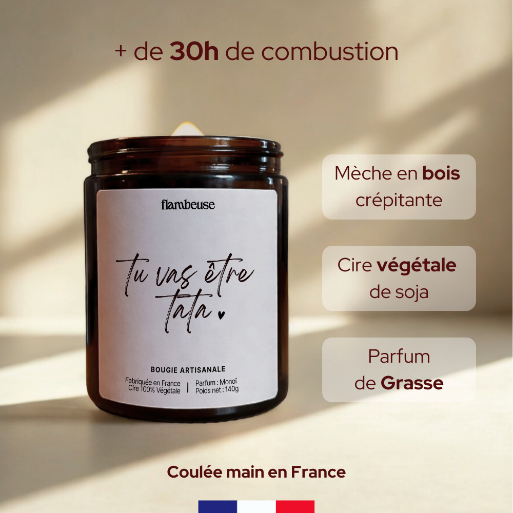 Bougie "Tu vas être tata"