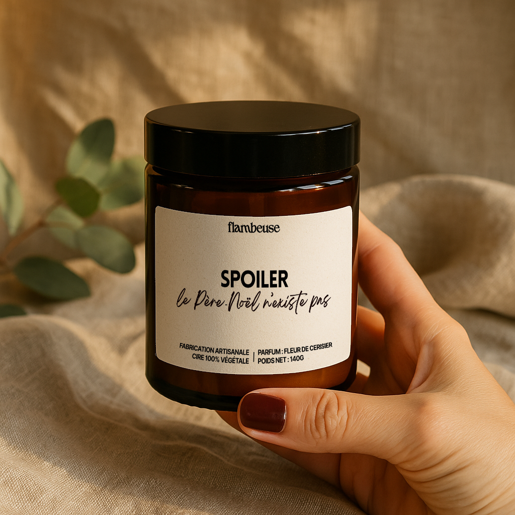 Bougie "Spoiler : Le Père-Noël n'existe pas"