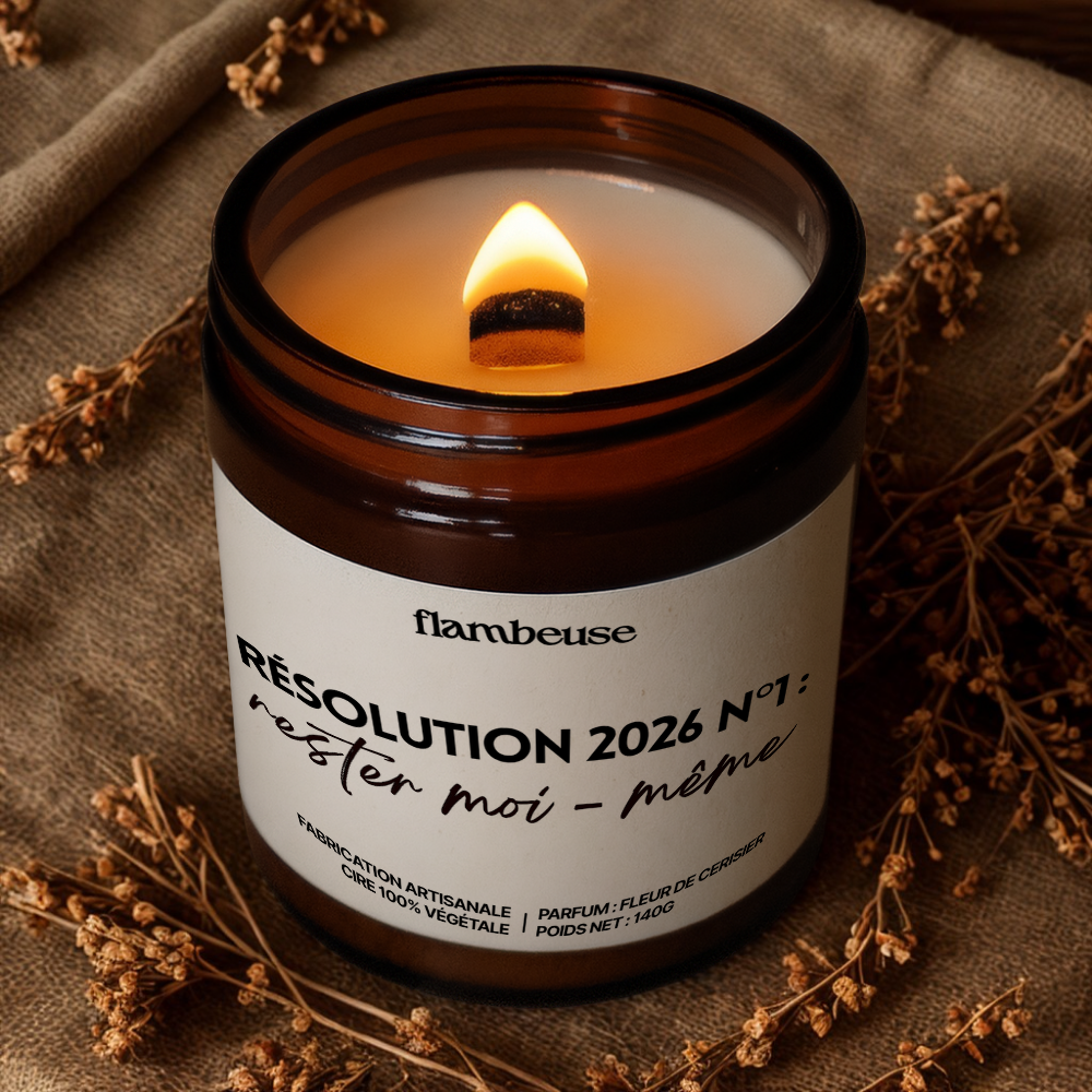 Bougie "Résolution 2026 n°1 : Rester moi-même"