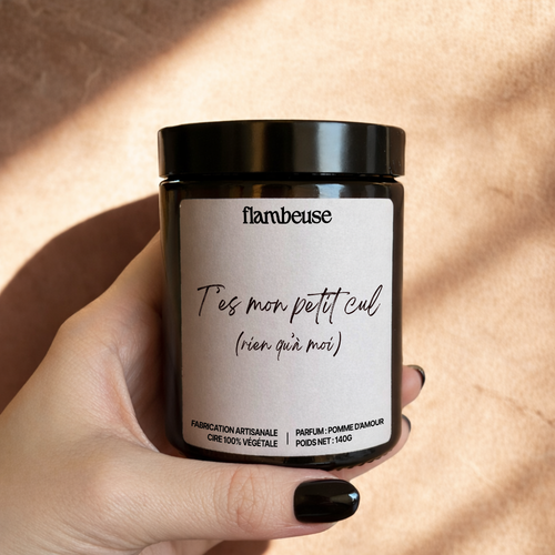 Bougie "T'es mon petit cul, rien qu'à moi"