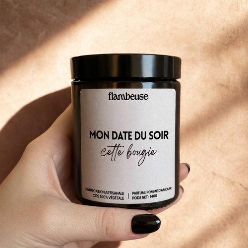 Bougie "Mon date du soir : cette bougie"