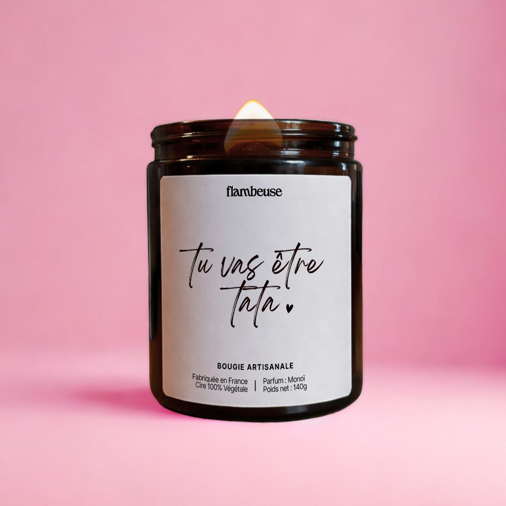 Bougie "Tu vas être tata"