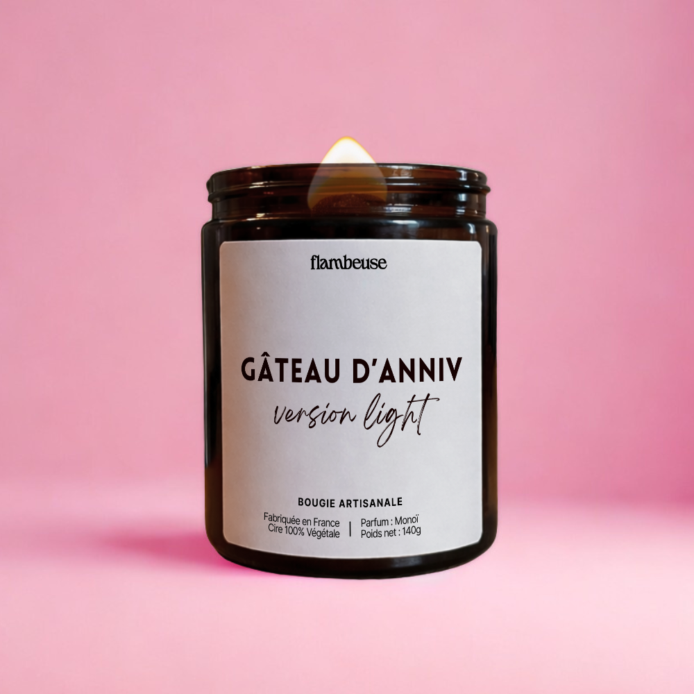 Bougie "Gâteau d'anniv, version light"