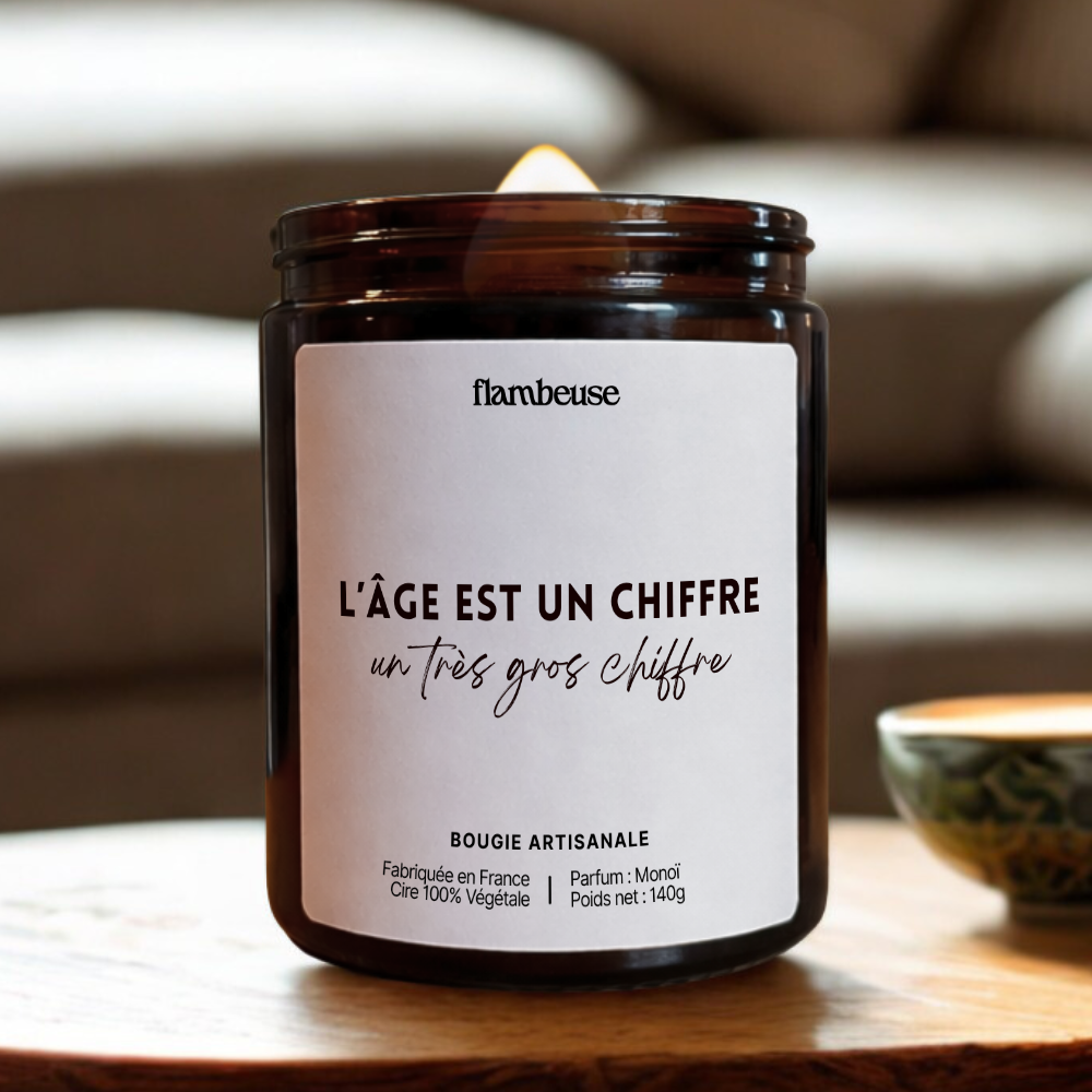 Bougie "L'âge est un chiffre, un très gros chiffre"
