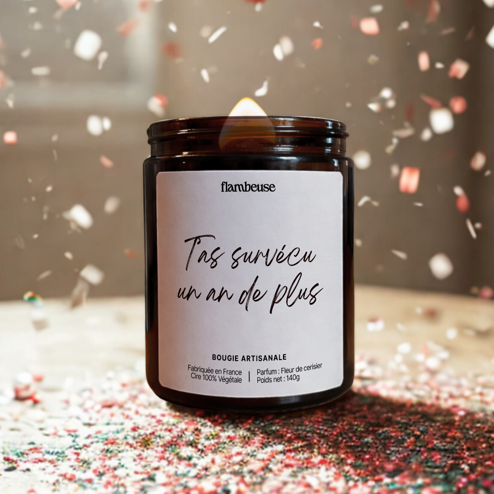 Bougie "T'as survécu un an de plus"
