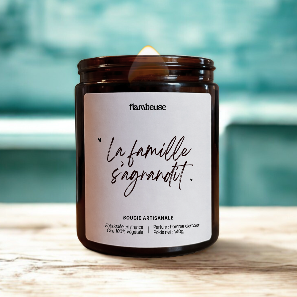 Bougie "La famille s'agrandit"