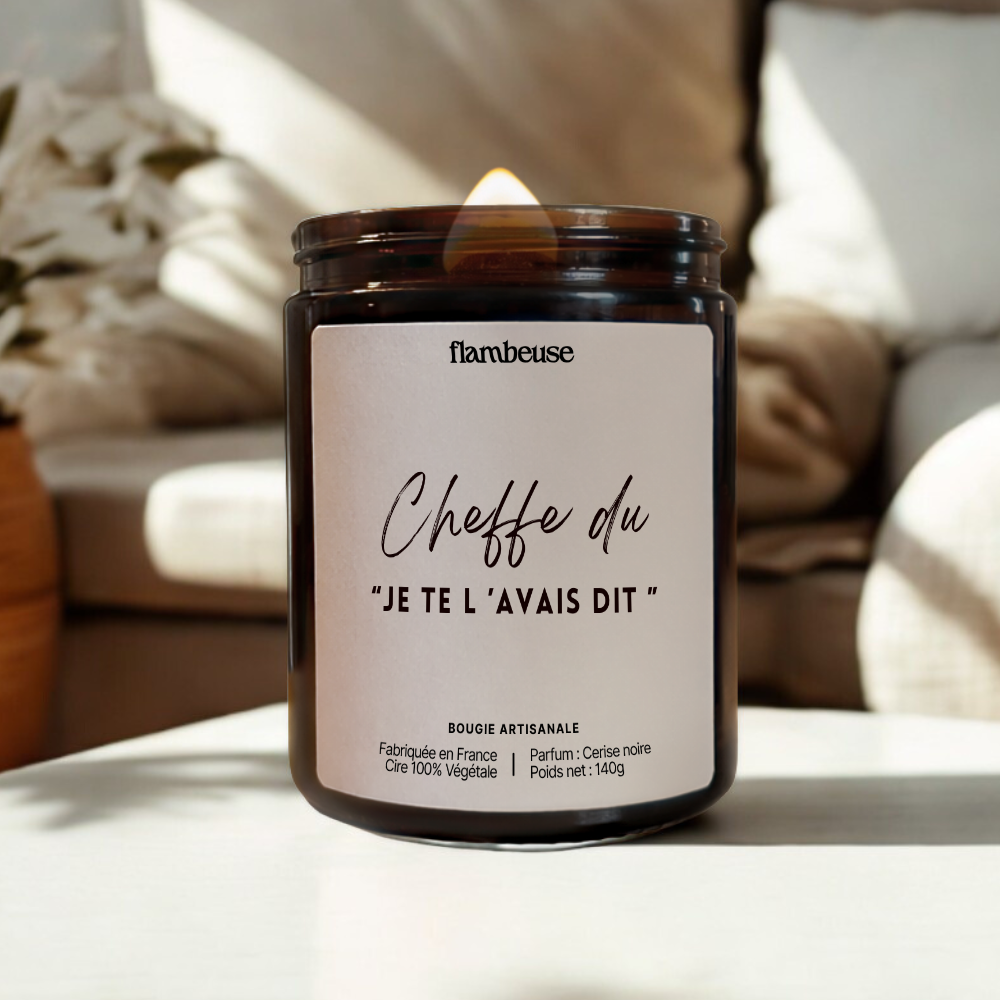 Bougie "Cheffe du "je te l'avais dit""