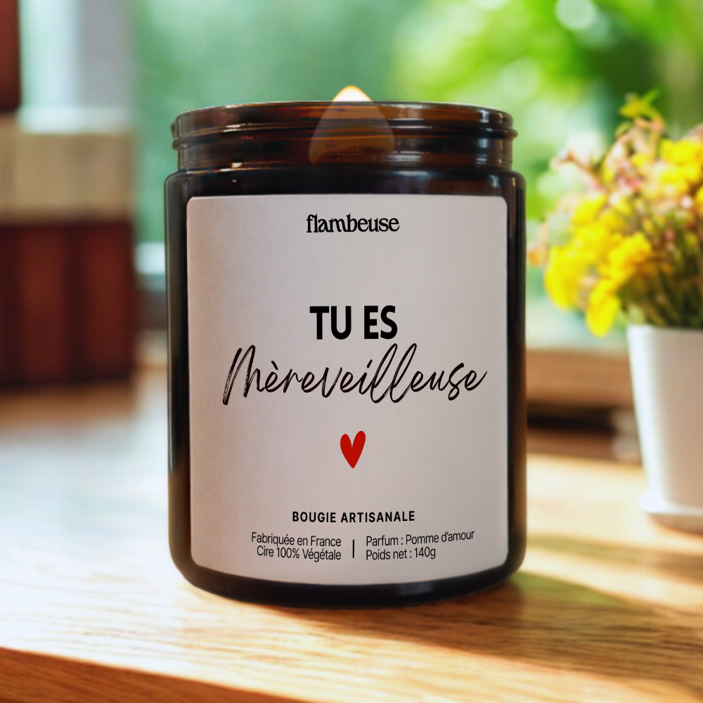 Bougie "Tu es mèreveilleuse"