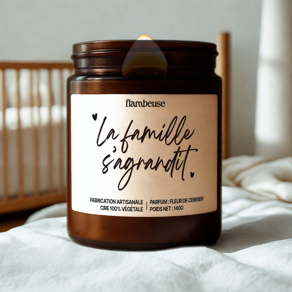 Bougie "La famille s'agrandit"
