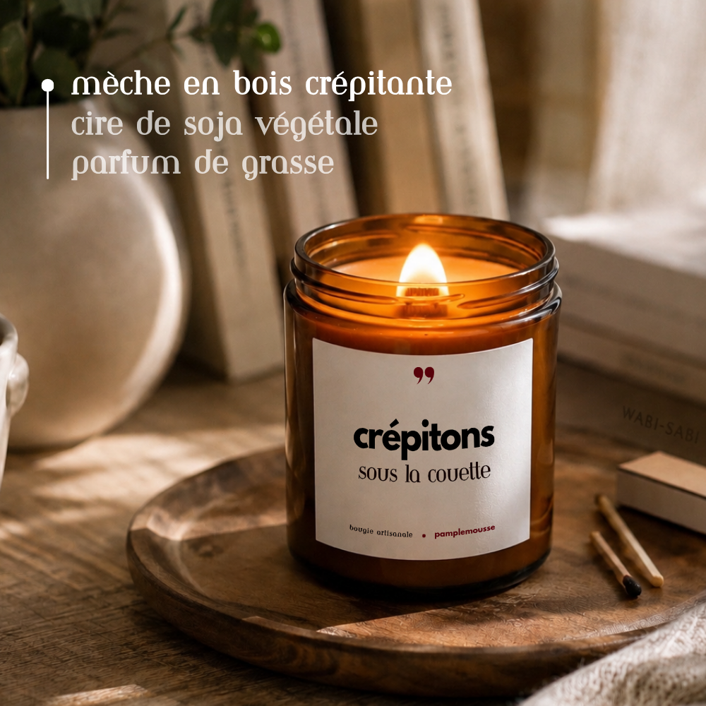 Bougie "Crépitons sous la couette"