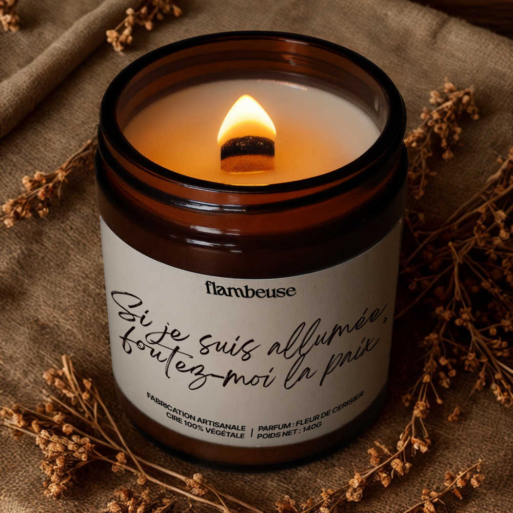 Bougie "si je suis allumée, foutez-moi la paix"