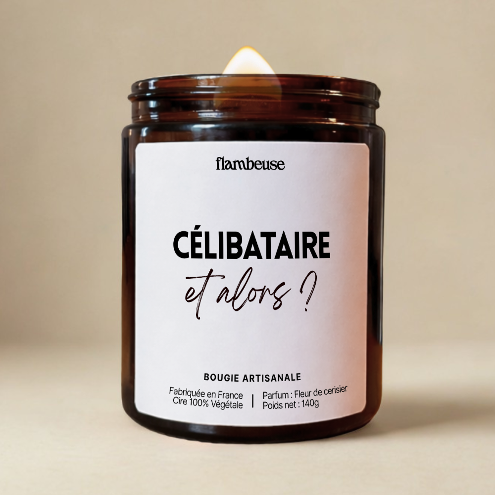 Bougie "Célibataire, et alors ?"