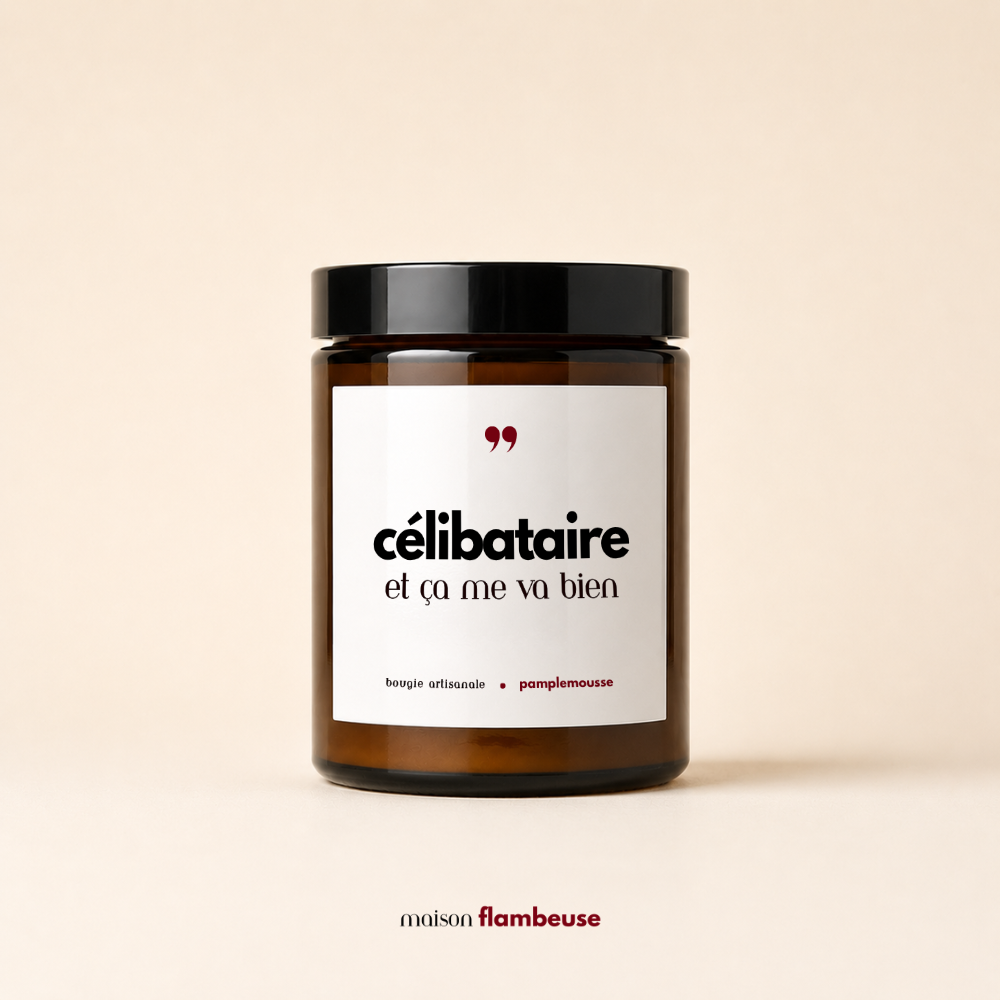 Bougie "Célibataire, et ça me va bien"