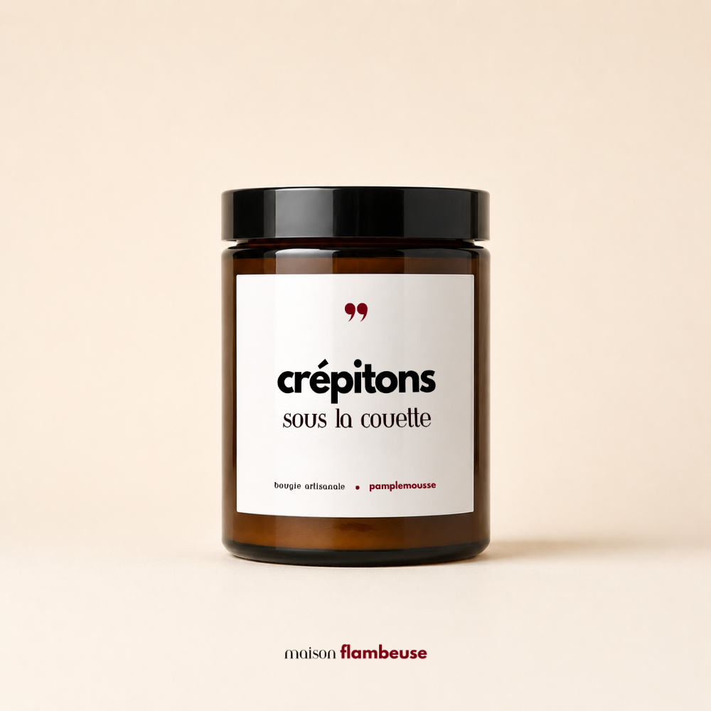 Bougie "Crépitons sous la couette"