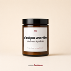 Bougie "C'est pas une ride, c'est une signature"