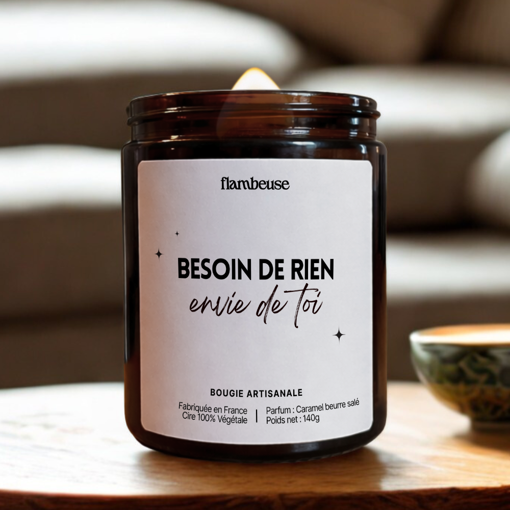 Bougie "Besoin de rien, envie de toi"