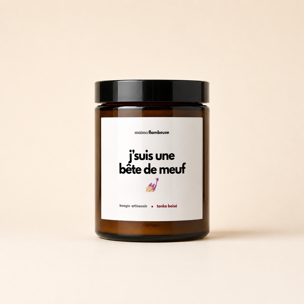Bougie parfumée personnalisable – Votre texte & votre emoji