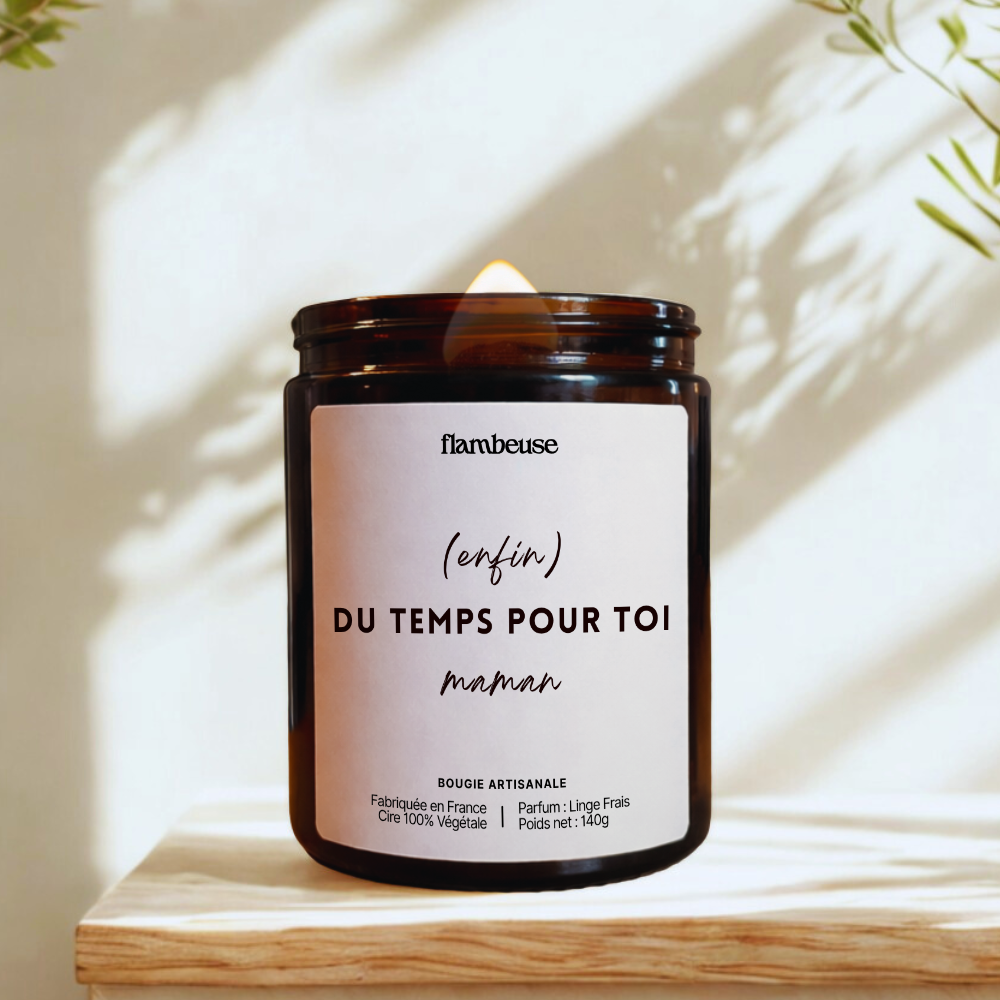 Bougie "(enfin) du temps pour toi maman"