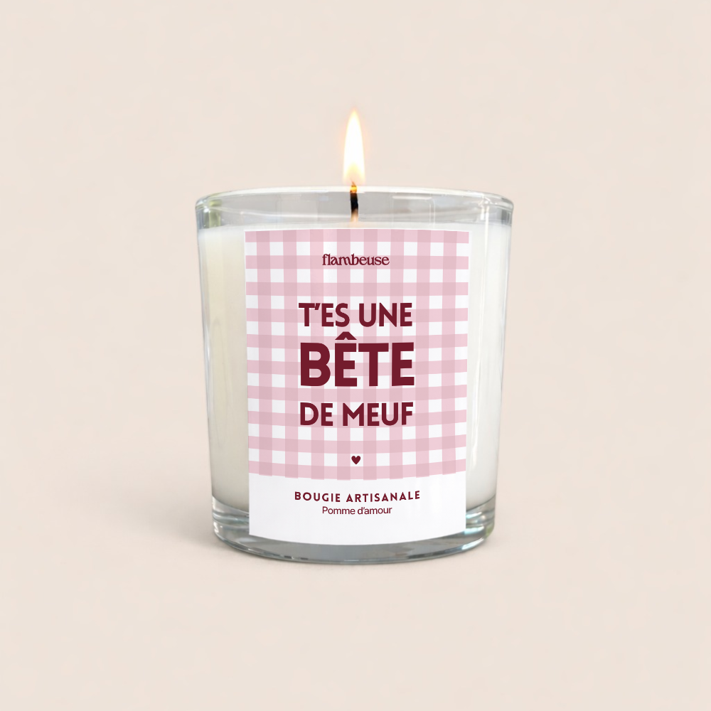 Bougie Vichy 180g - T'es une bête de meuf