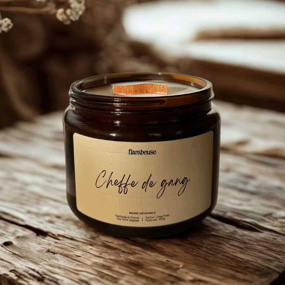 Bougie "Cheffe de gang" 450g