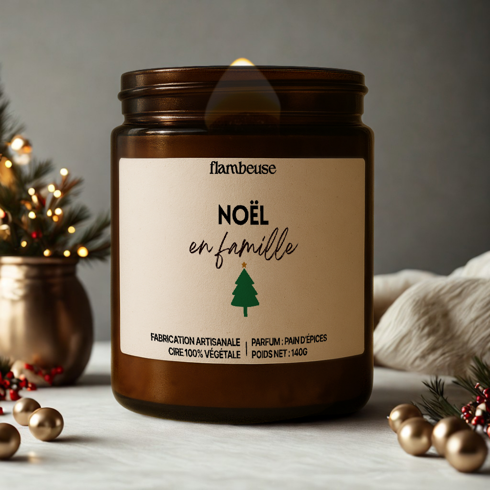 Bougie "Noël en famille"