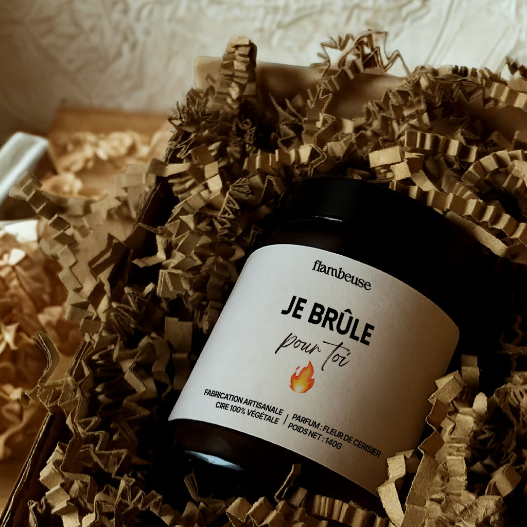 Bougie "Je brûle pour toi"