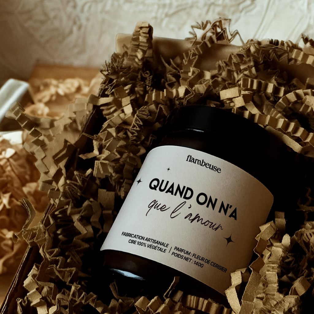 Bougie "Quand on n'a que l'amour"
