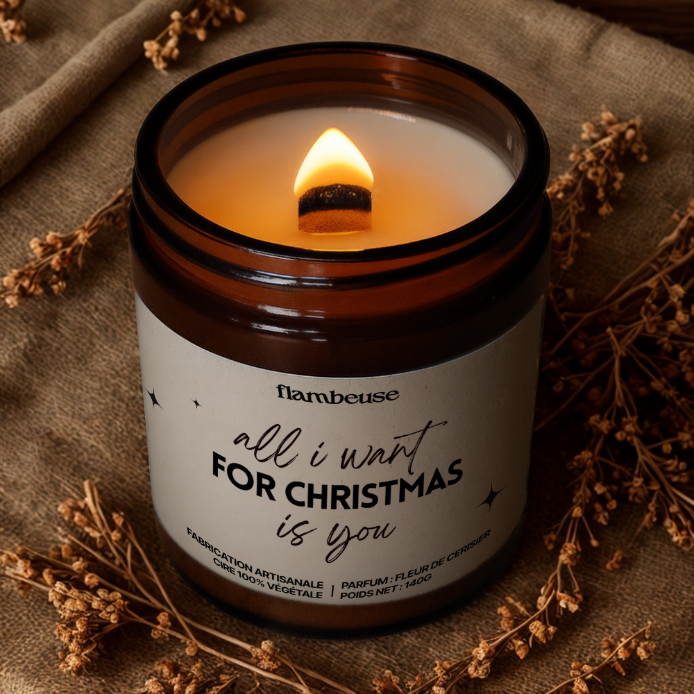 Bougie "All I want for Christmas is you"