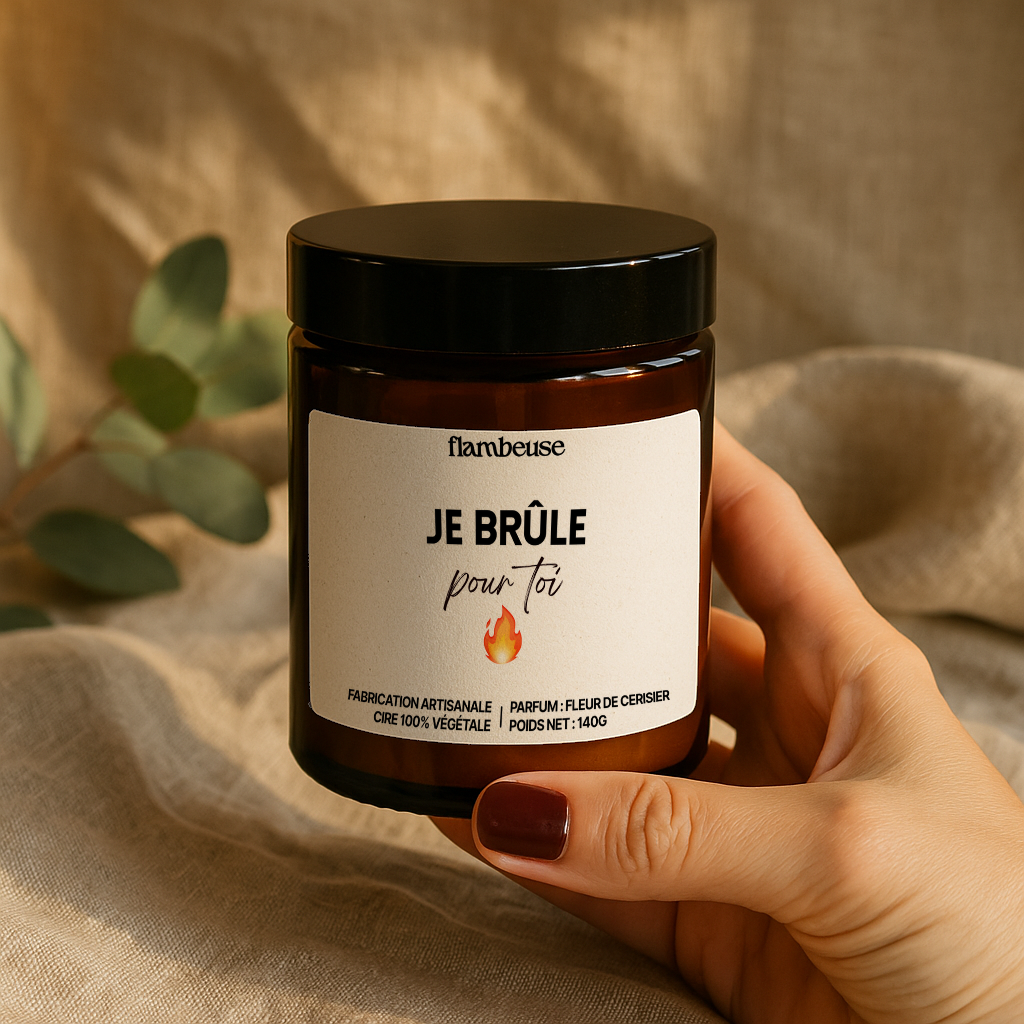 Bougie "Je brûle pour toi"