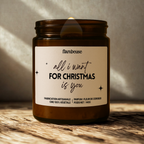 Bougie "All I want for Christmas is you"