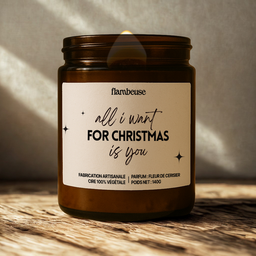 Bougie "All I want for Christmas is you"