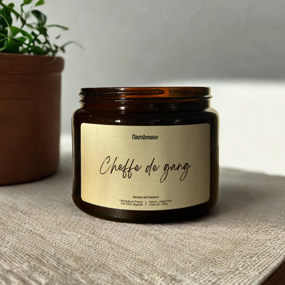Bougie "Cheffe de gang" 450g
