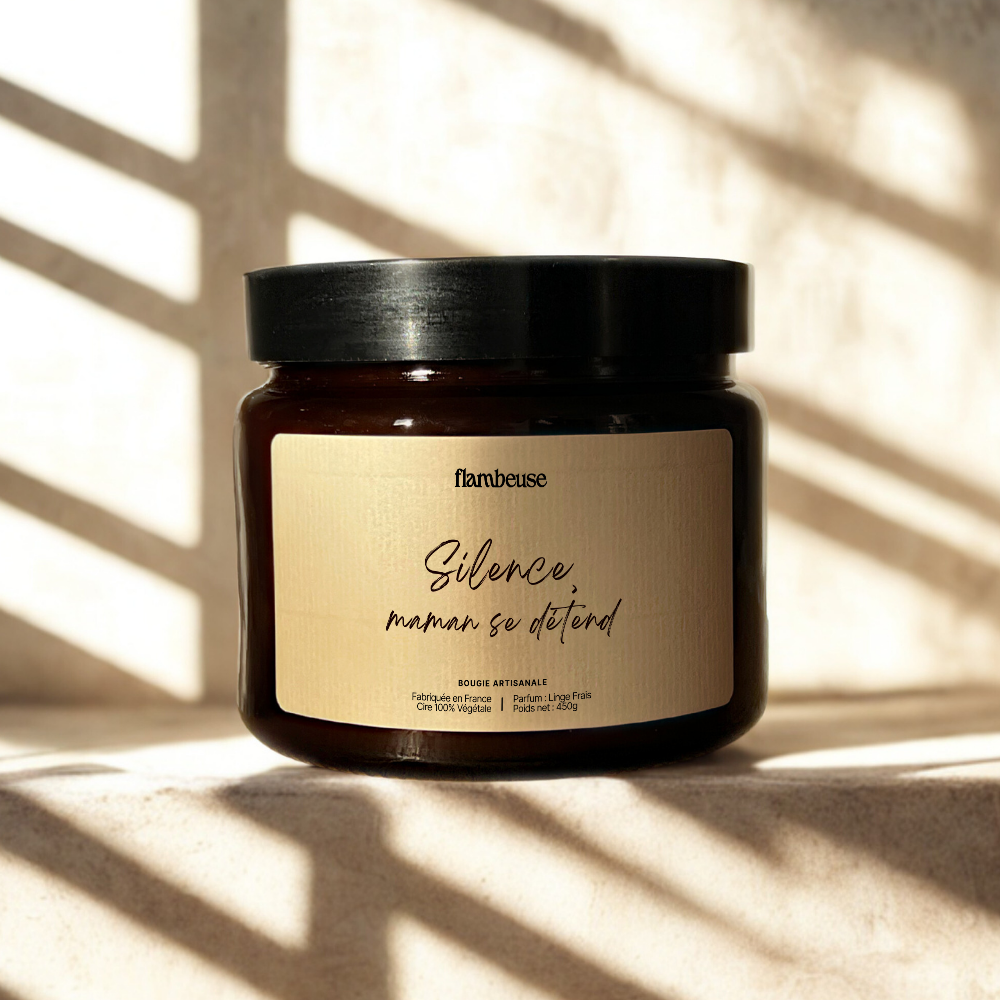 Bougie "Silence, maman se détend" 450g