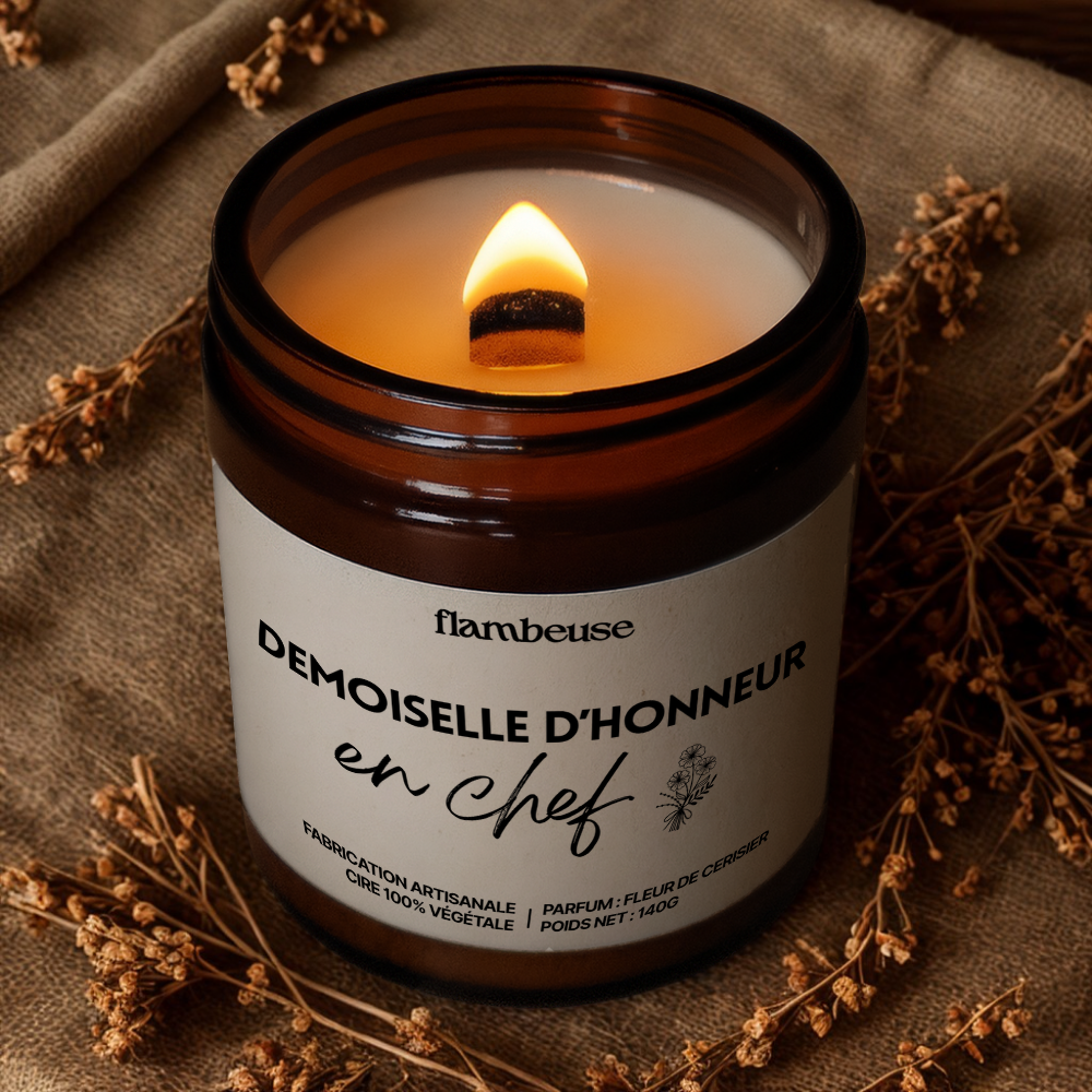 Bougie "Demoiselle d'honneur en chef"