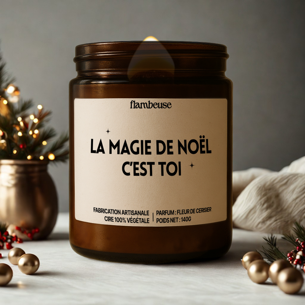 Bougie "La magie de Noël, c'est toi"