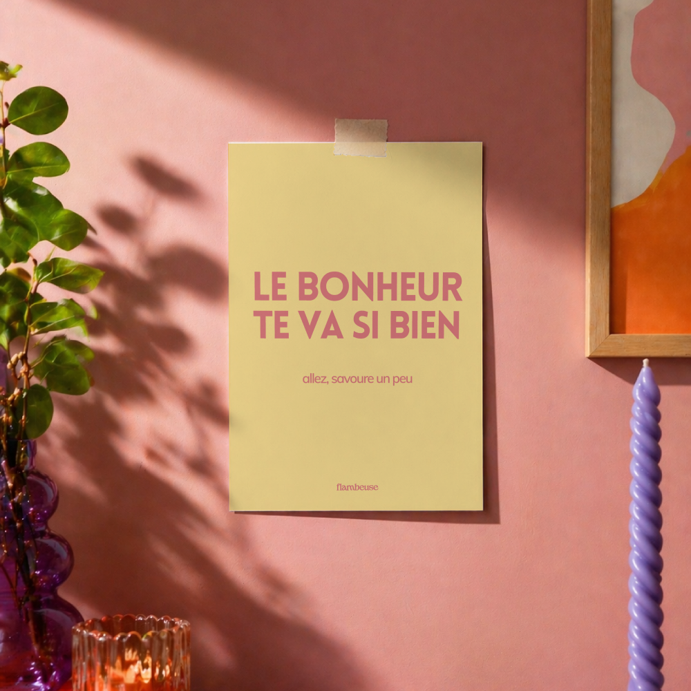 Carte de voeux A6 - Le bonheur de ta si bien