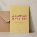 Carte de voeux A6 - Le bonheur de ta si bien